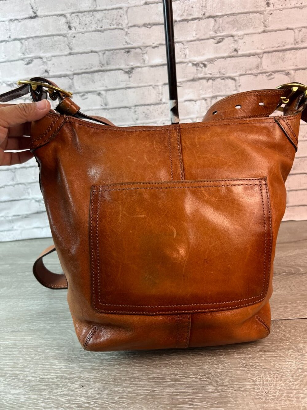 Coach Bleecker Leather Duffle 12376 Tan Leather - Shoulder Bag - Picture 6 of 9